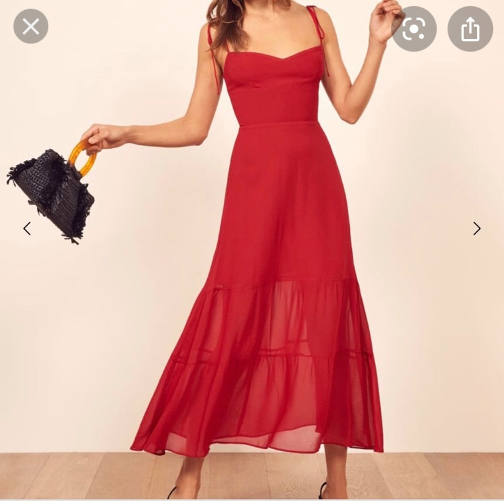 Reformation Emmie Dress Cherry sz 10